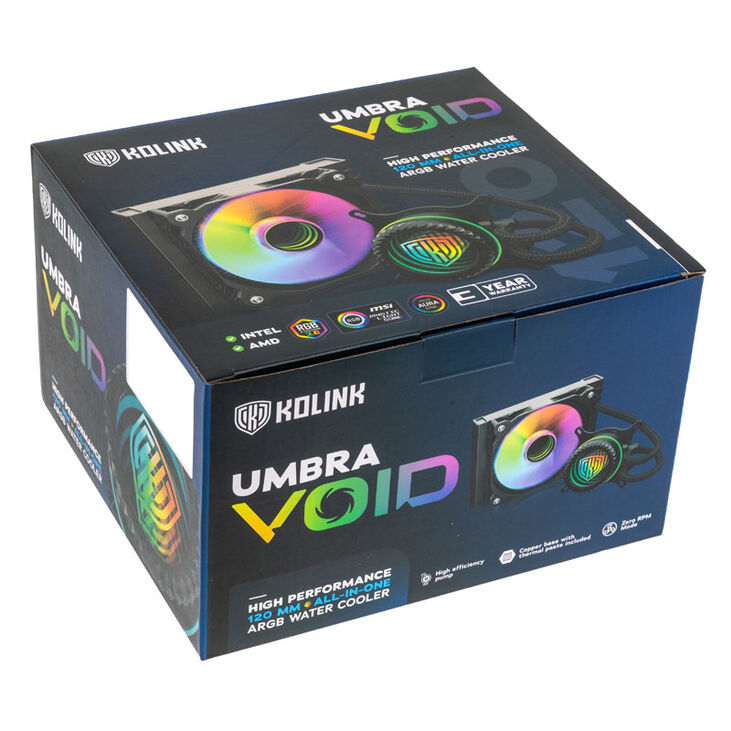Refrigeración Líquida CPU AIO Kolink Umbra Void Performance ARGB - 120mm image number 8