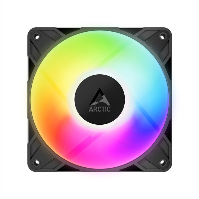 Ventilador Arctic P12 PRO PWM PST Low Noise ARGB 120mm (Pack 3) - Preto image number 1