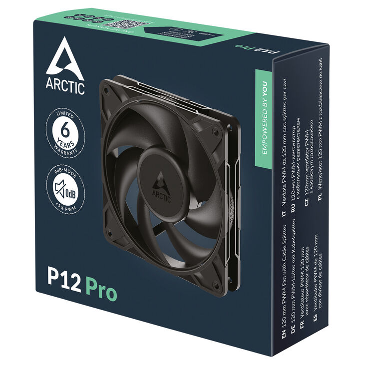 Ventilador Arctic P12 PRO PWM 120mm - Negro image number 5