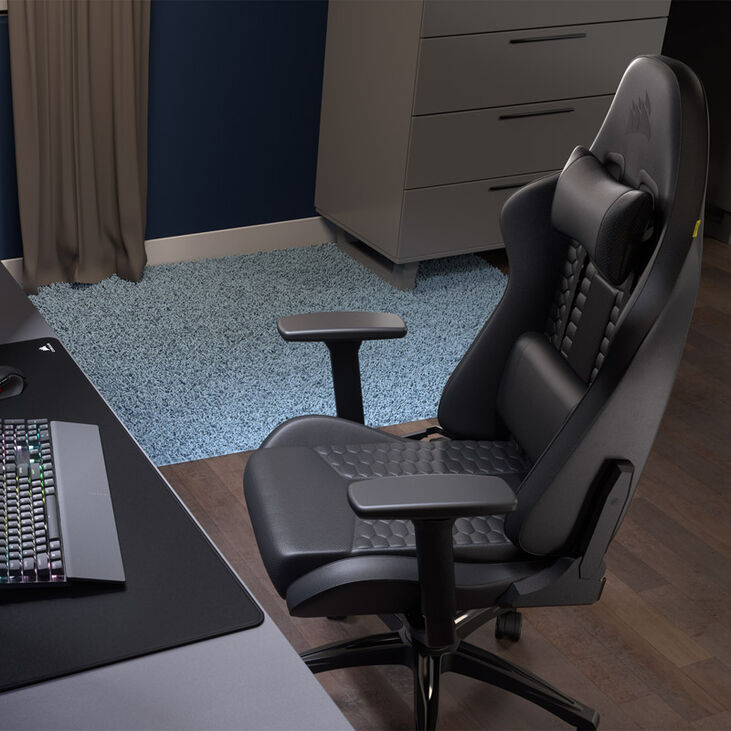 Silla Gaming Corsair TC100 RELAXED - Leatherette Negro image number 9
