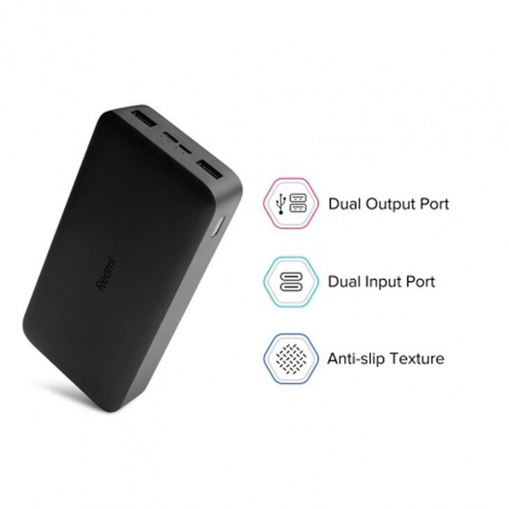 Xiaomi Redmi Power Bank 20000 mAh 18W Fast Charge Negro image number 3