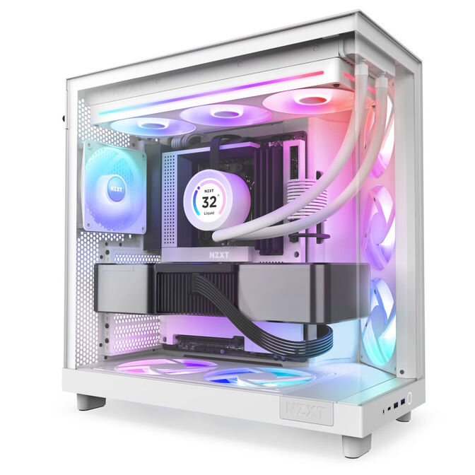Ventilador NZXT F360 RGB Core Single-Frame Blancas - Triplo Ventilador 120mm ( 360mm ) image number 4