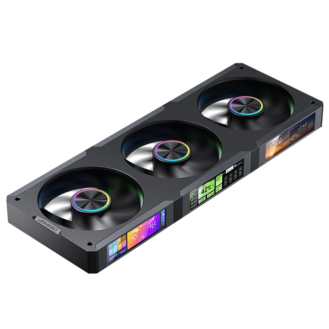 Ventilador Jonsbo ZC-360B ARGB PWM Preto - 120mm 3xScreens (3PACK) image number 2