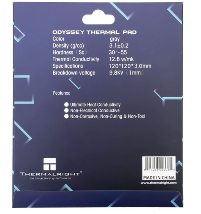 Thermalright ODYSSEY Almohadilla t&eacute;rmica 120 x 120 x 3.0mm image number 1