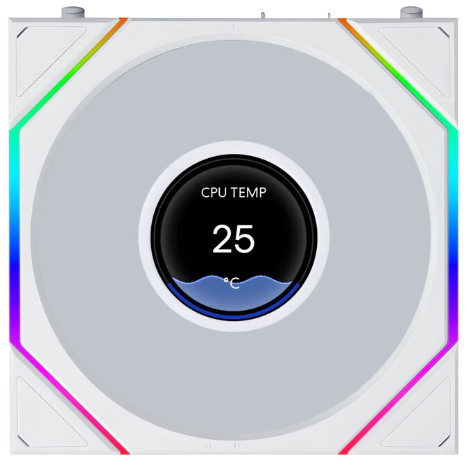 Ventilador Lian Li UNI FAN TL120 LCD FLEX Wireless Blanco 120mm image number 1