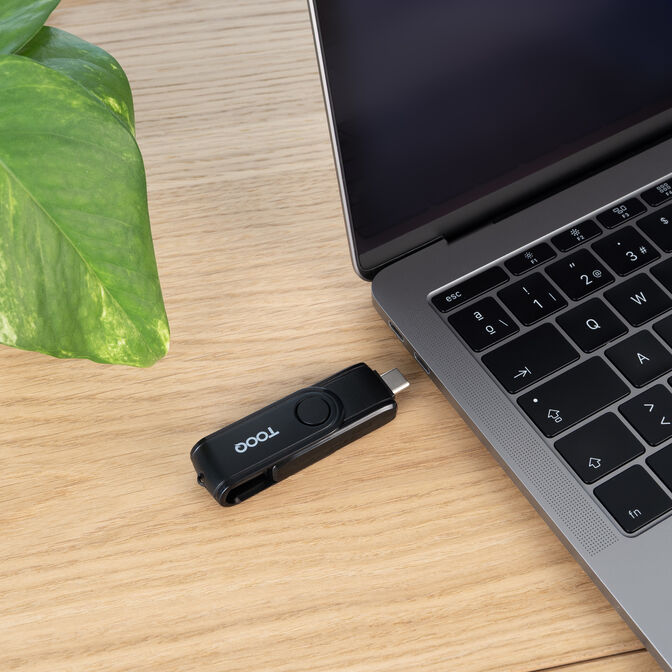 Lector de Tarjetas Tooq USB-C 2.0+USB-A 3.0, SD/TF, Negro image number 5