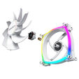 Ventilador Montech RX140 PWM ARGB PWM 140mm Blanco (Reversed Fan Blades) image number null