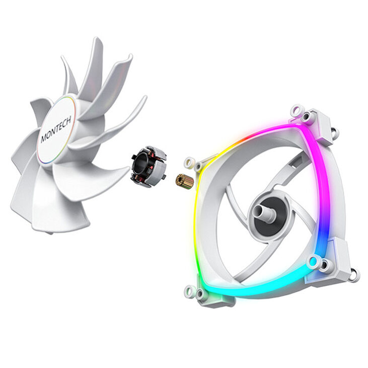 Ventilador Montech RX140 PWM ARGB PWM 140mm Blanco (Reversed Fan Blades) image number 5