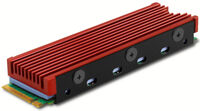 Disipador CLR-M2 para M.2 2280 SSD Rojo