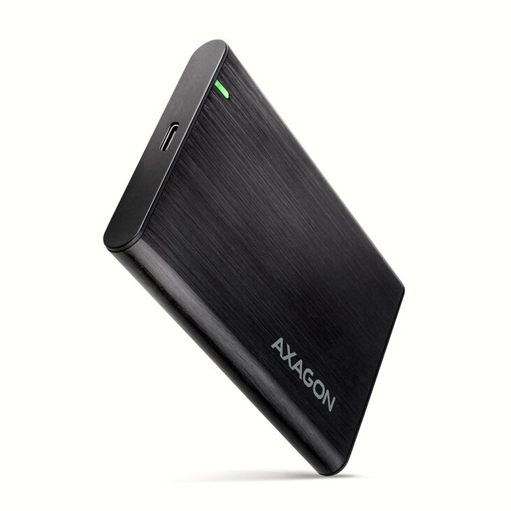 Caja Hdd Externa AXAGON EE25-A6C USB-C 3.2 Gen 1 - SATA 6G 2.5" SCREWLESS ALU Negra image number 0