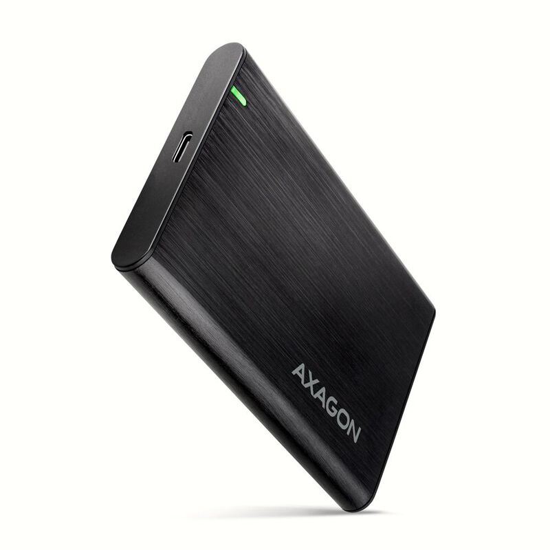 Caja Hdd Externa AXAGON EE25-A6C USB-C 3.2 Gen 1 - SATA 6G 2.5" SCREWLESS ALU Negra
