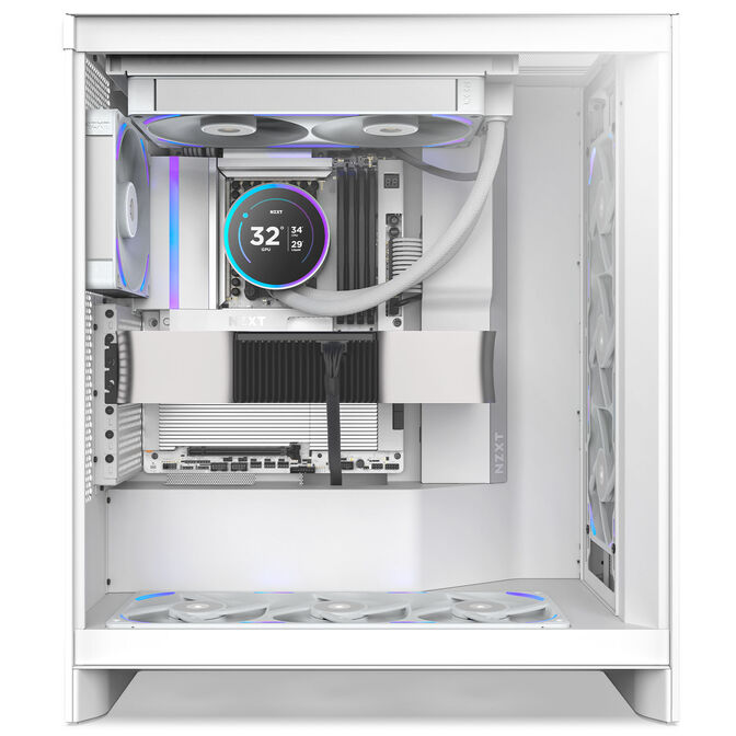 Ventilador NZXT F280X Perfomance RGB Single-Frame Blancas - Duplo Vent&iacute;lador 140mm (280mm) image number 7