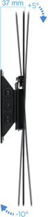 Soporte de Pared Tooq Tilt 23" a 42" 37mm Max. 35kg Negro image number null