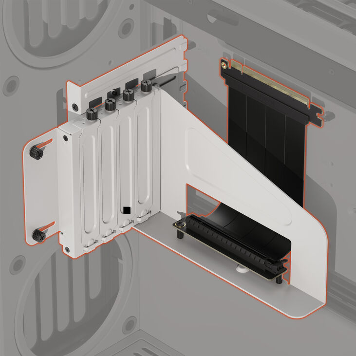 Soporte Vertical GPU con Riser - HAVN HS 420 Blanco image number 2