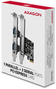 Adaptador PCIe AXAGON PCEA-PSN con 1x Puerto Paralelo + 2x Puerto Serie - Chipset ASIX AX99100 image number null