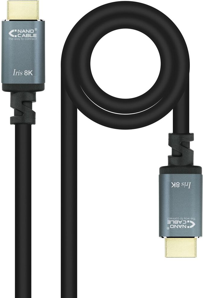 Cable HDMI V2.1 8K NanoCable IRIS USB-A M/M 10 M Negro image number 0