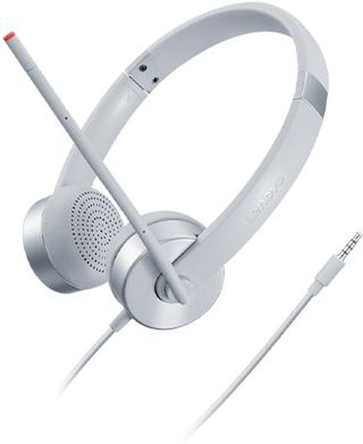Headset Lenovo 100 Stereo Cinza Jack 3.5mm image number 1