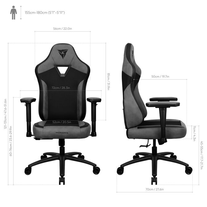 Silla Gaming ThunderX3 EAZE - Mesh Black image number 7