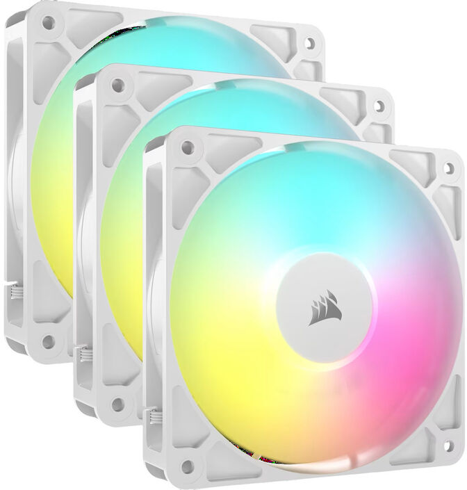 Ventilador Corsair RS120-R ARGB Reverse PWM Blanco 120mm (Pack 3) image number 0