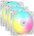 Ventilador Corsair RS120-R ARGB Reverse PWM Blanco 120mm (Pack 3) image number null