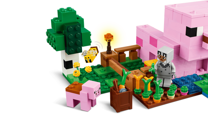 LEGO Minecraft: La Casa-Cerdo Beb&eacute;, 238 Piezas (21268) image number 4