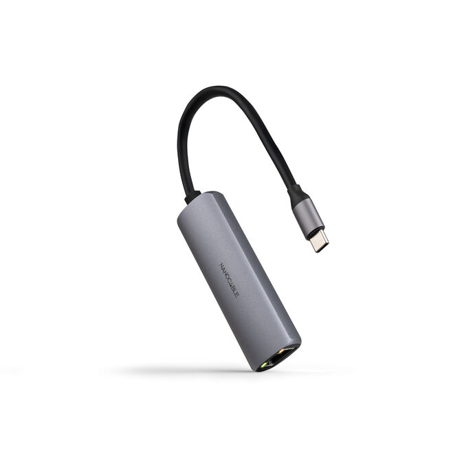 Hub Convertidor Nanocable USB-C a RJ45, PD 100W, USB-C/M, 18 CM image number 0