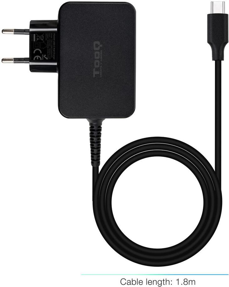 Cargador de Portátil GaN Tooq USB-C PD 45W image number 1