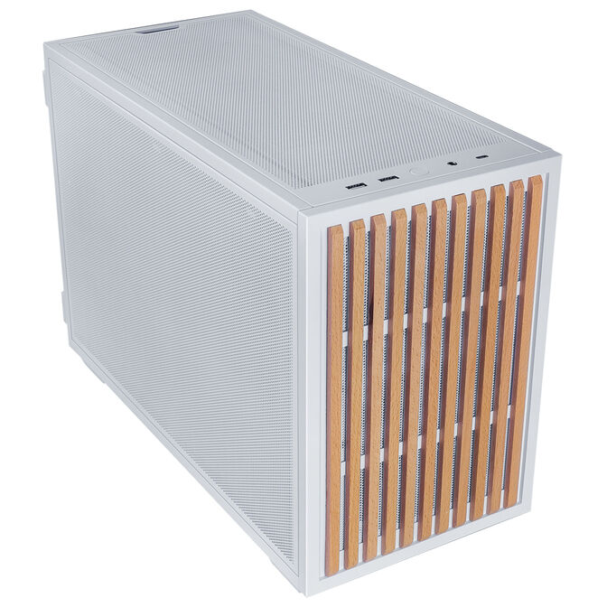 Caja Micro-ATX Lian Li x Dan Cases B4 Blanca Madera image number 1