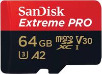 Tarjeta de Memoria SanDisk Extreme Pro MicroSDHC/SDXC UHS-I U3 V30 64GB