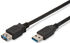 Cable USB 3.0 Ewent Tipo A Macho para Tipo A Hemea 3 M Negro image number null