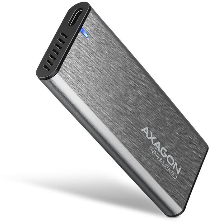 Caja SSD AXAGON EEM2-GTR USB-C 3.2 Gen2 - M.2 NVMe SSD THIN RIB 42-80mm box image number 0
