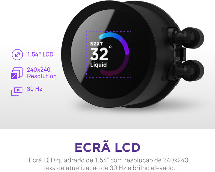Kit de Refrigeración Líquida CPU NZXT Kraken 240 RGB Negro image number 5