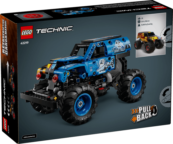 LEGO Technic: Monster Jam Grave Digger Fuego y Hielo, 263 Piezas (42219) image number 1