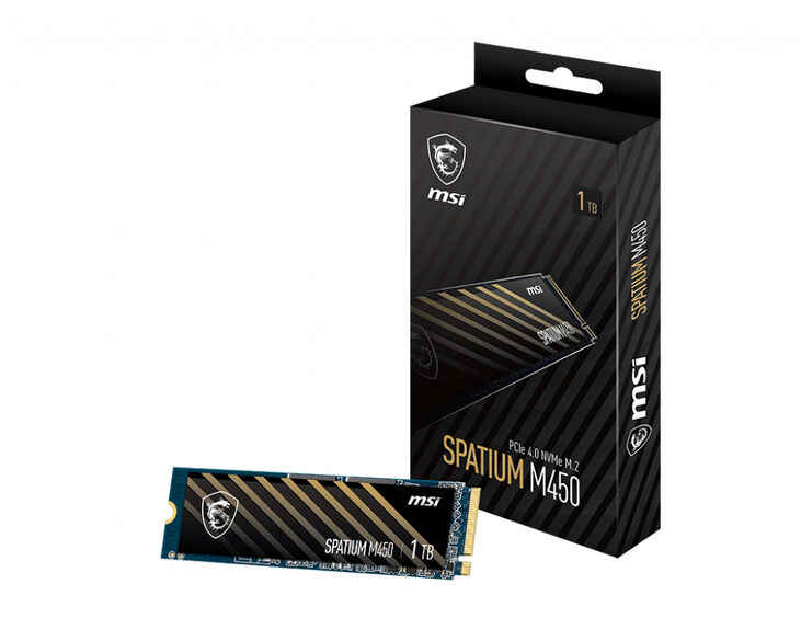 SSD MSI SPATIUM M450 1TB Gen4 M.2 NVMe (3600/3000MB/s) image number 0
