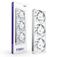 Ventilador NZXT F360x Perfomance RGB 120mm - Single-Frame Blancas - Triplo Ventilador 120mm (360mm) image number null