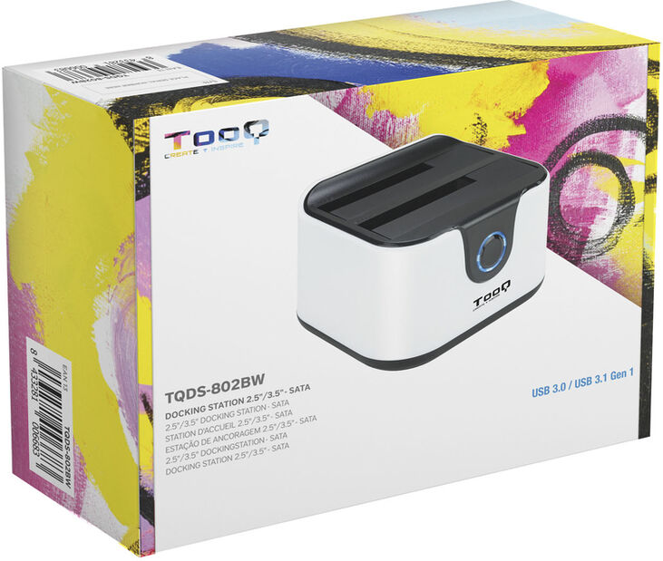 Dock Tooq para 2x SATA 2.5/3.5 OTB - USB 3.0 Blanco image number 4
