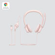 Auriculares Logitech H390 USB Rosa image number null