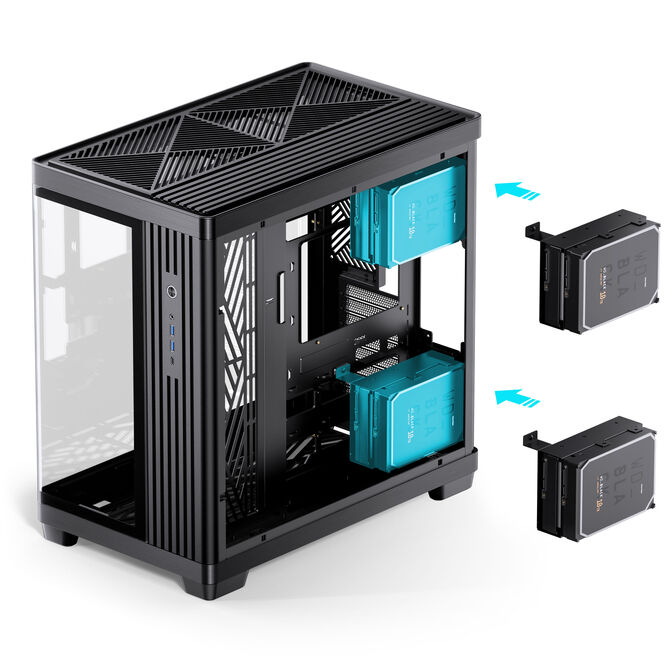 Caja ATX Jonsbo TK-4 Vidrio Tempelado Negro image number 7