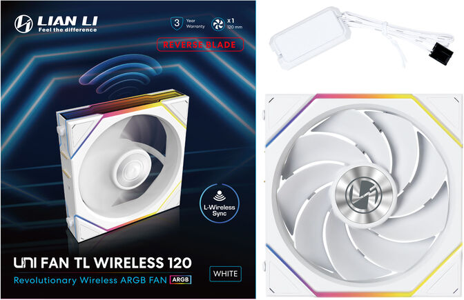 Ventilador Lian Li UNI FAN TL120 RGB Wireless Reverse PWM Blanco 120mm image number 7
