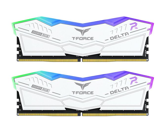 Team Group Kit 64GB (2 x 32GB) DDR5 6000MHz Delta RGB Blanco CL38 image number 0