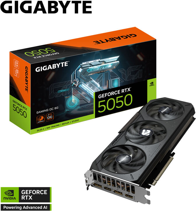 Tarjeta Gr&aacute;fica Gigabyte GeForce&reg; RTX 5050 Gaming OC 8GB GDDR6 DLSS4 image number 0