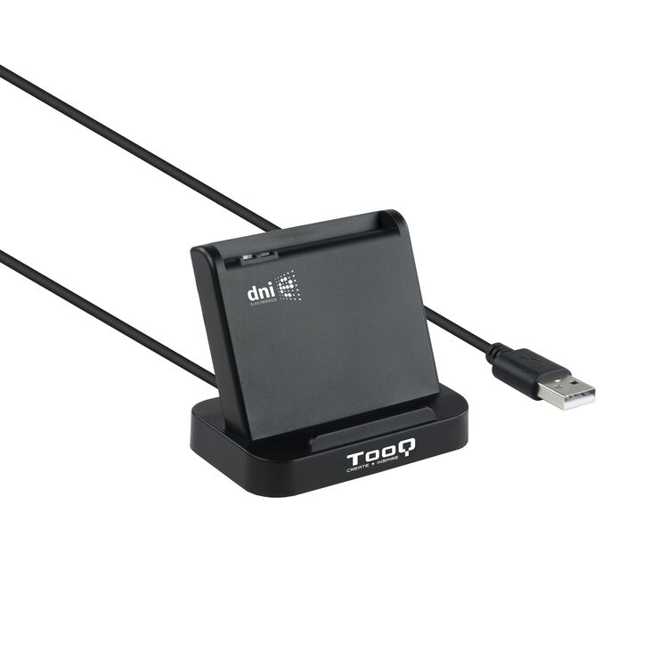 Lector de Tarjetas Tooq - DNI 4.0 y Tarjeta Inteligentes USB 2.0 Negro image number 0