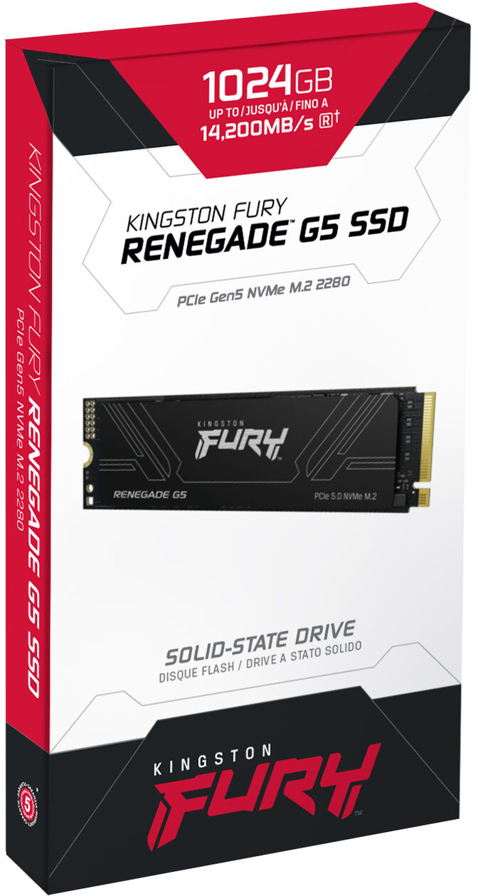 SSD Kingston Fury Renegade G5 1TB Gen5 M.2 NVMe 2280 (14200/11000MB/s) image number 3