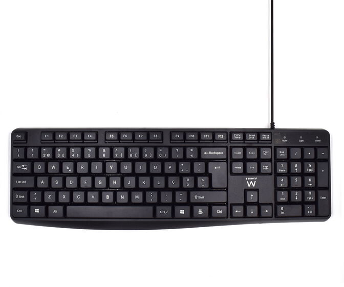 Teclado Ewent Business USB Quiet Typing PT Negro image number 0