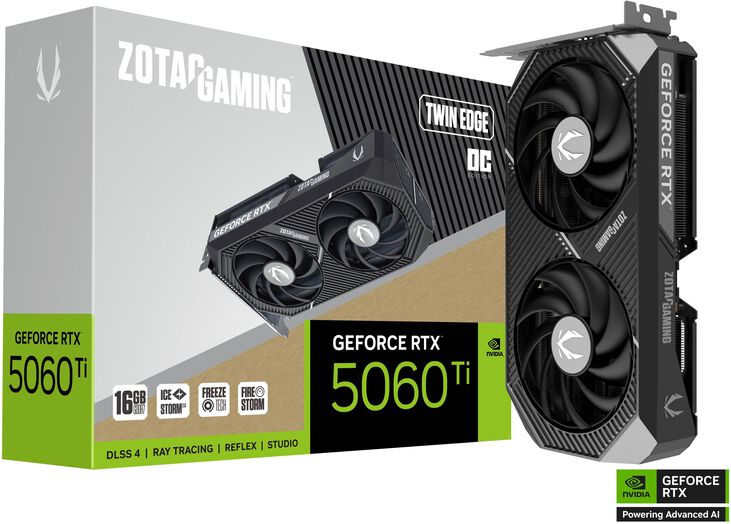 Tarjeta Gráfica ZOTAC GeForce® RTX 5060 Ti Twin Edge OC 16GB GDDR7 DLSS4 image number 0