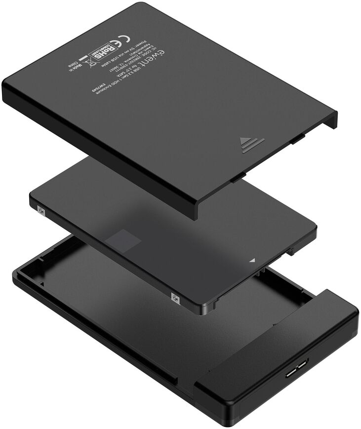 Caja Externa 2.5" Ewent EW7049 USB 3.2 Gen 1 (USB 3.0) SATA HDD/SSD Negra image number 1