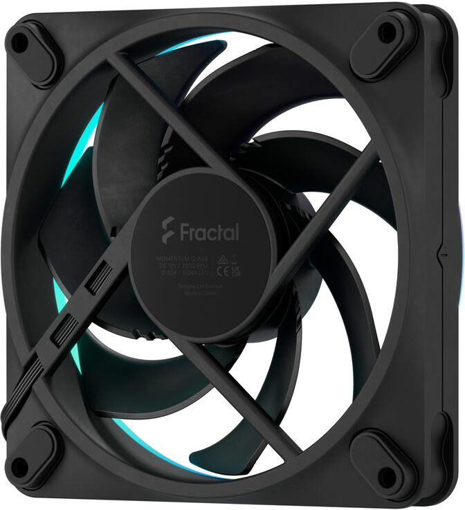 Ventilador Fractal Design Momentum 12 120mm 2200RPM 8 Pinos RGB Negro image number 5