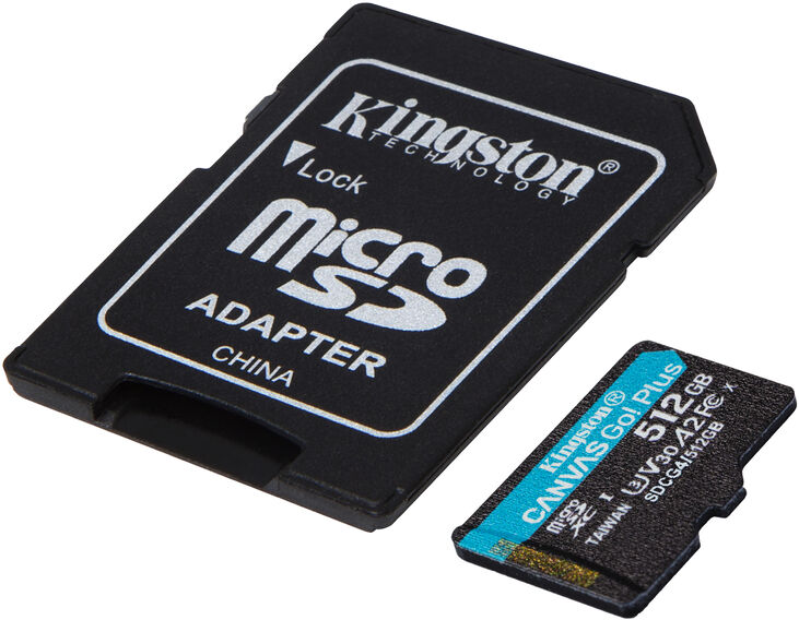 Tarjeta de Memoria Kingston Canvas Go! Plus Gen4 200MB/s MicroSDXC UHS-I U3 V30 A2 512GB image number 2