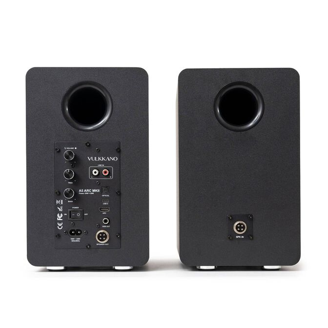 Altavoces Hi-Fi Vulkkano A5 ARC MKII 50W Bluetooth HDMI ARC Negros image number 3