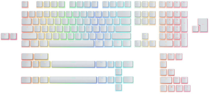 Juego de 145 Teclas Glorious PBT Aura V2, Blanco (US ANSI) image number 0